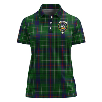 Duncan Tartan Polo Shirt with Family Crest For Women
