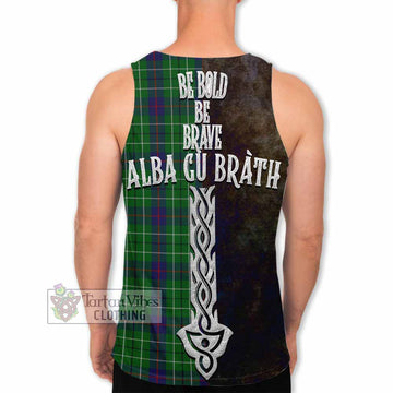 Duncan Tartan Family Crest Men's Tank Top Alba Gu Brath Be Brave Lion Ancient Style