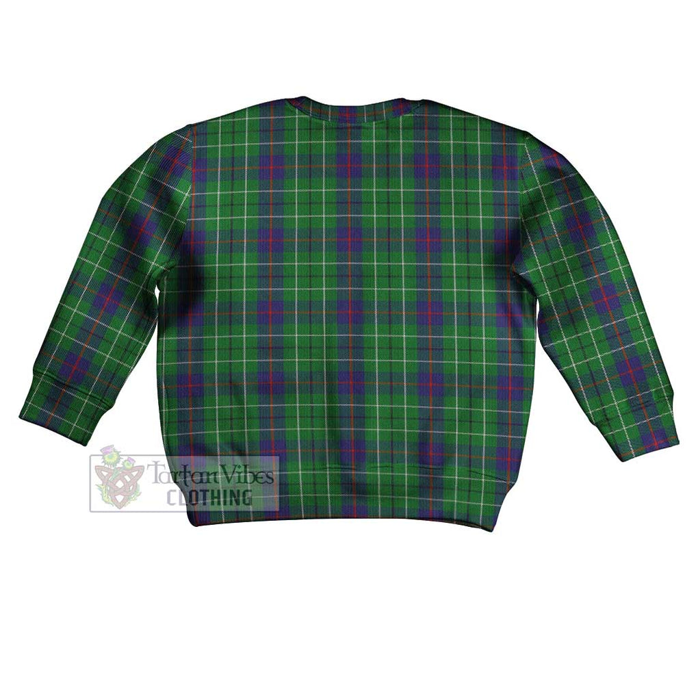 Tartan Vibes Clothing Duncan Tartan Kid Ugly Sweater with Family Crest