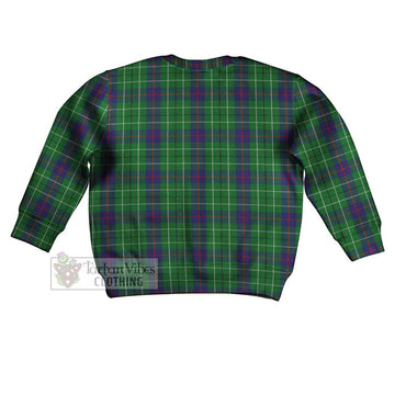 Duncan Tartan Kid Ugly Sweater with Family Crest