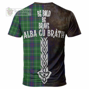 Tartan Vibes Clothing Duncan Tartan Family Crest T-Shirt Alba Gu Brath Be Brave Lion Ancient Style