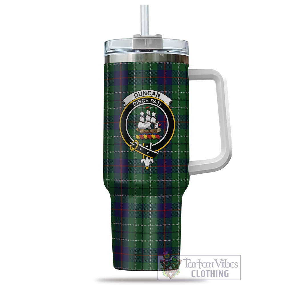 Tartan Vibes Clothing Duncan Tartan and Family Crest Tumbler with Handle