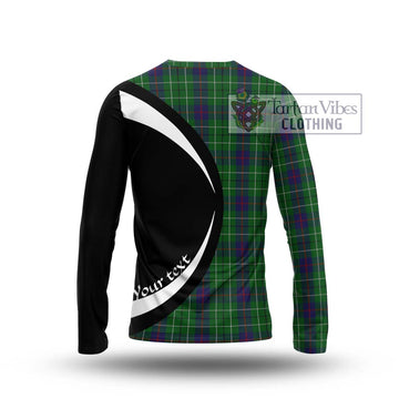 Duncan Tartan Long Sleeve T-Shirt with Family Crest Circle Style - Tartan Vibes Clothing