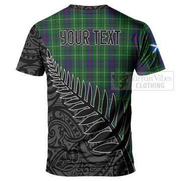 Tartan Vibes Clothing Duncan Crest Tartan T-Shirt with New Zealand Silver Fern Half Style