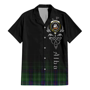 Duncan Tartan Hawaiian Shirt Shirt Featuring Alba Gu Brath Family Crest Celtic Inspired