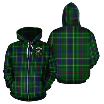 Duncan Tartan Hoodie with Family Crest