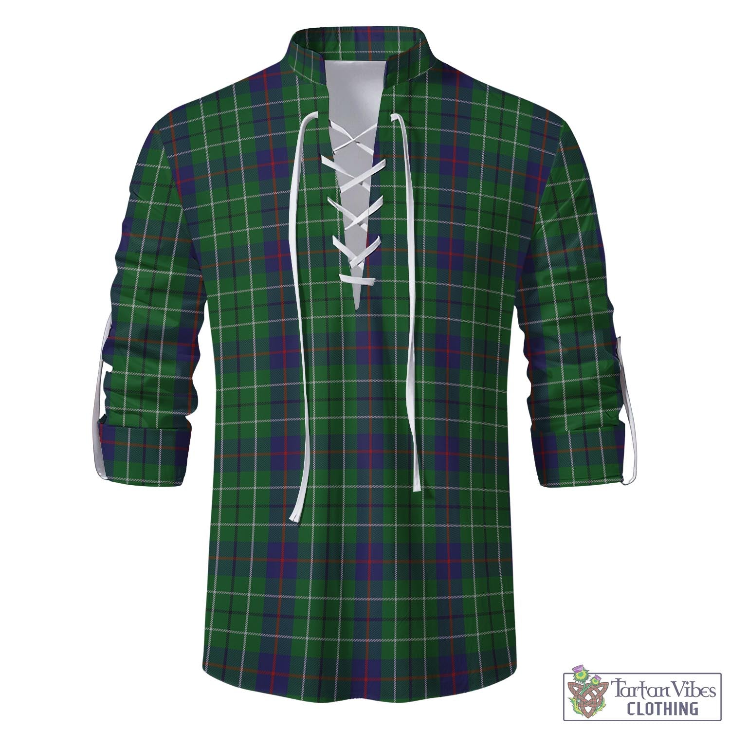 Tartan Vibes Clothing Duncan Tartan Men's Scottish Traditional Jacobite Ghillie Kilt Shirt