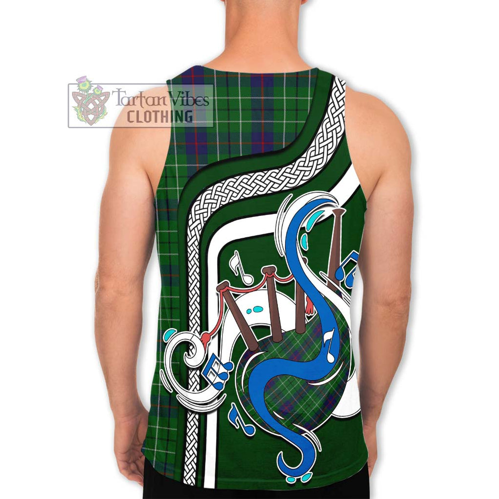 Duncan Tartan Men's Tank Top with Epic Bagpipe Style - Tartanvibesclothing Shop