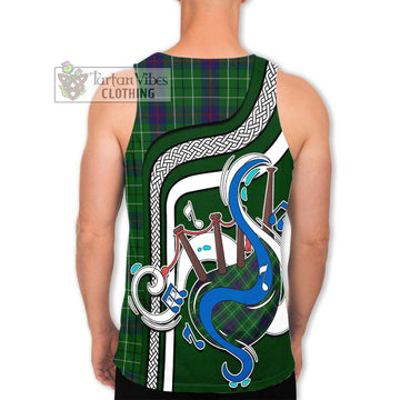 Duncan Tartan Men's Tank Top with Epic Bagpipe Style