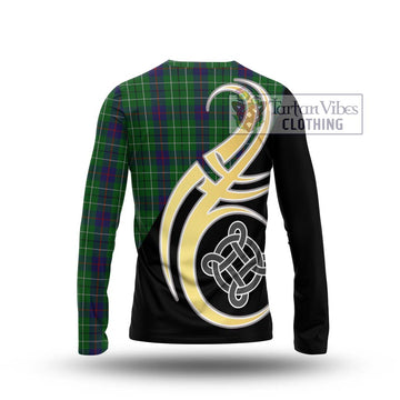 Duncan Tartan Long Sleeve T-Shirt with Family Crest and Celtic Symbol Style - Tartan Vibes Clothing