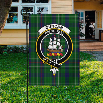 Duncan Tartan Flag with Family Crest