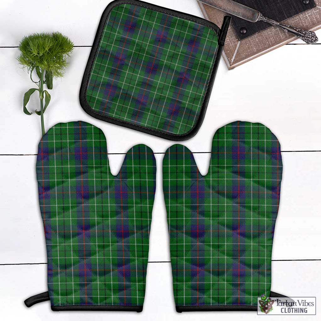 Duncan Tartan Combo Oven Mitt & Pot-Holder Combo 1 Oven Mitt & 1 Pot-Holder Black - Tartan Vibes Clothing
