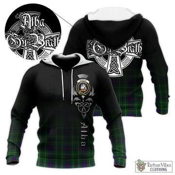 Duncan Tartan Knitted Hoodie Featuring Alba Gu Brath Family Crest Celtic Inspired