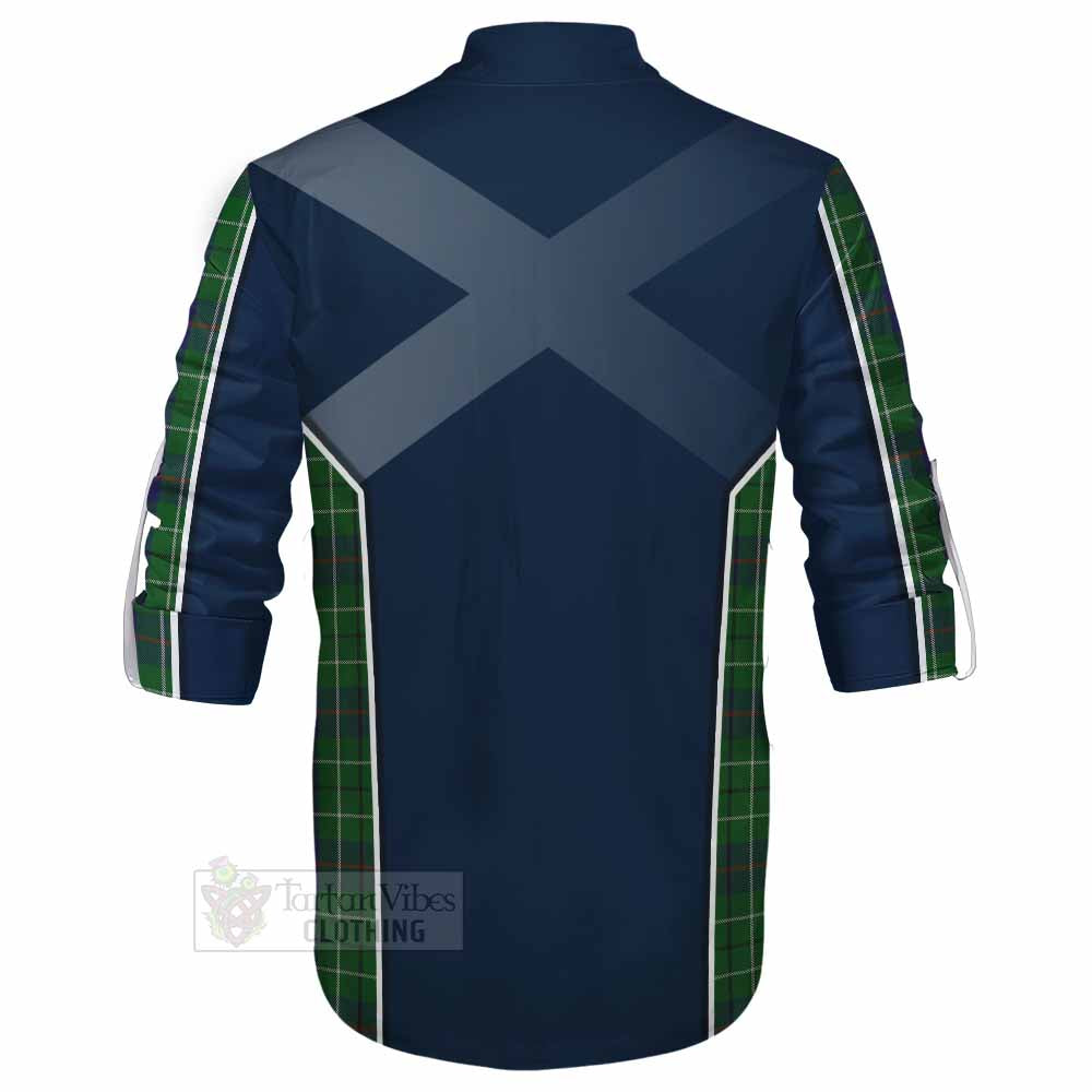 Tartan Vibes Clothing Duncan Tartan Ghillie Kilt Shirt with Family Crest and Lion Rampant Vibes Sport Style
