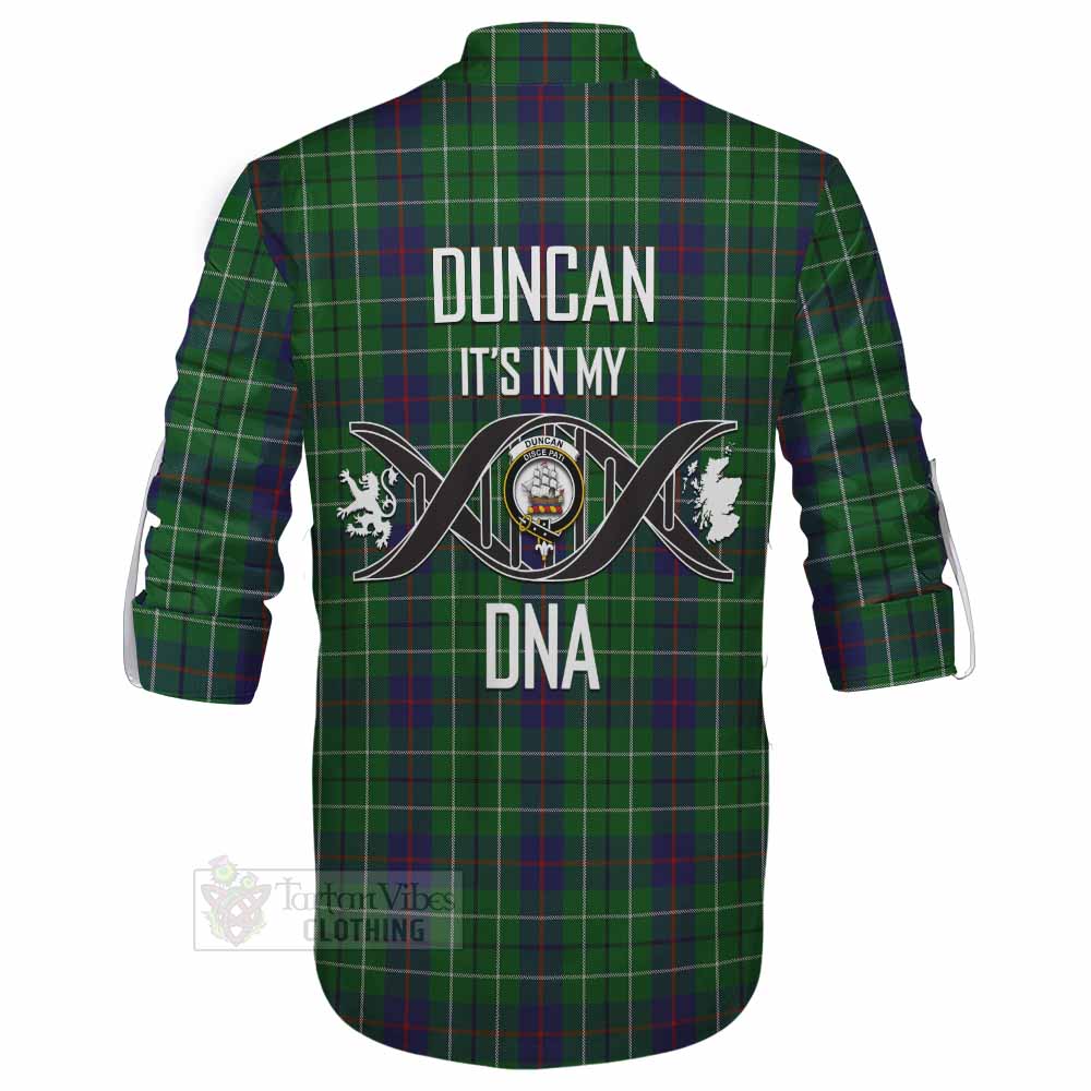 Tartan Vibes Clothing Duncan Tartan Ghillie Kilt Shirt with Family Crest DNA In Me Style