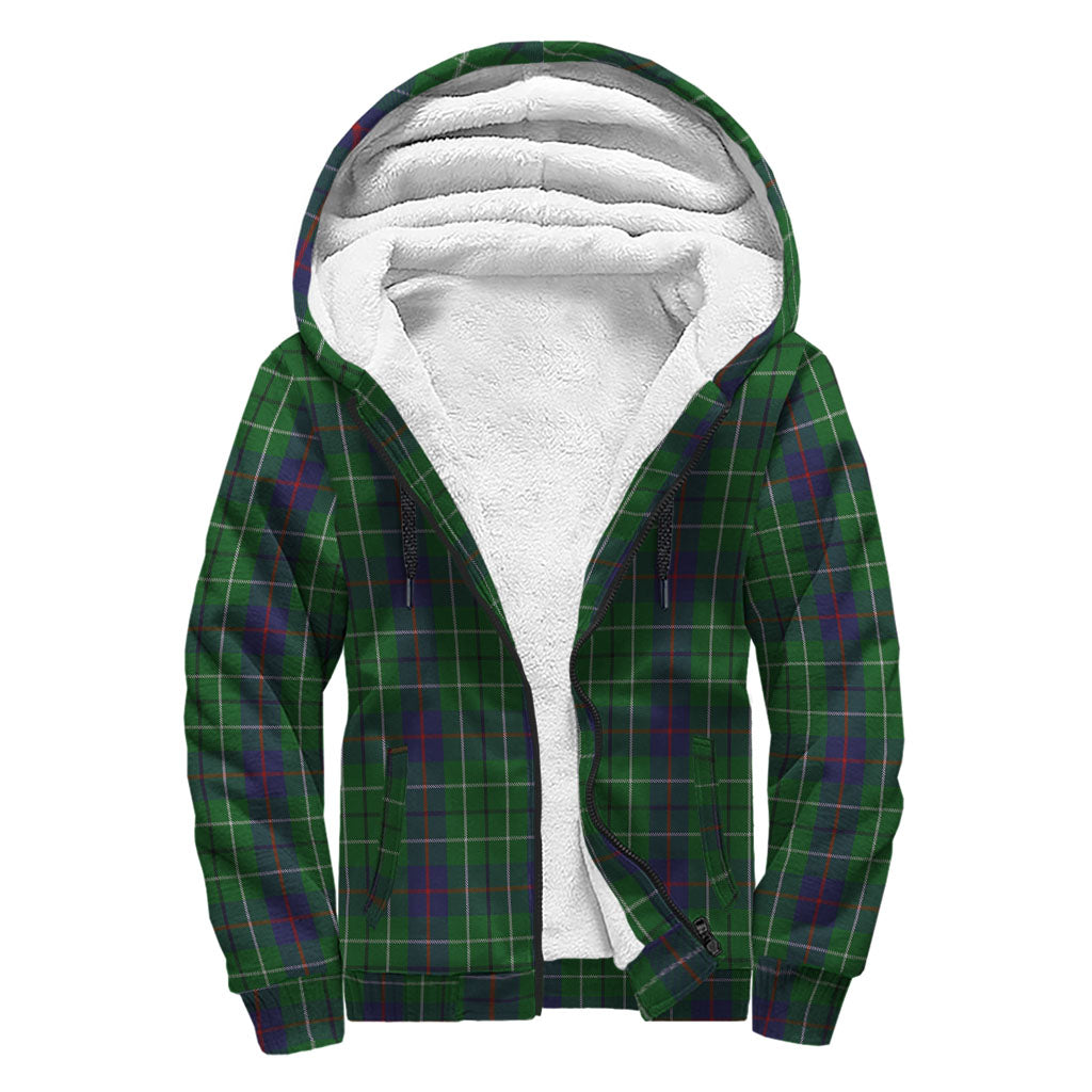 Duncan Tartan Sherpa Hoodie with Family Crest - Tartan Vibes Clothing