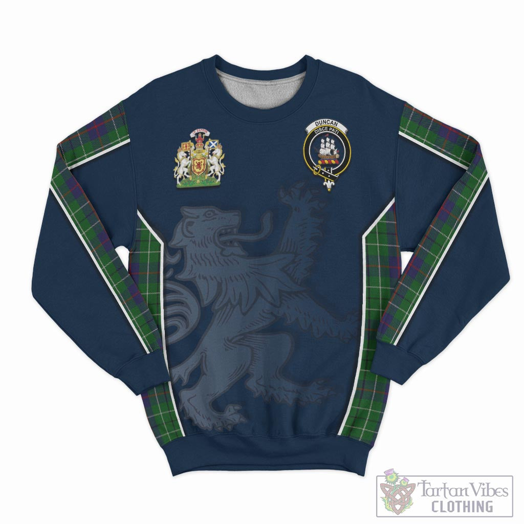Tartan Vibes Clothing Duncan Tartan Sweater with Family Crest and Lion Rampant Vibes Sport Style