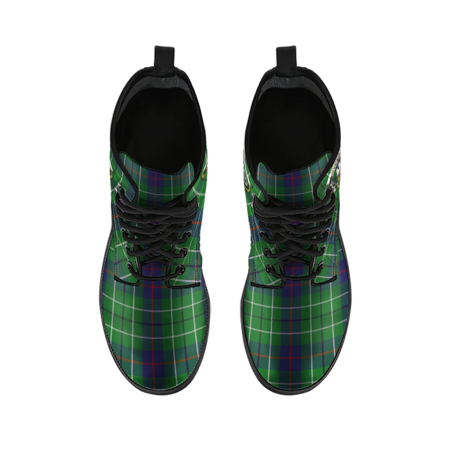 duncan-tartan-leather-boots-with-family-crest