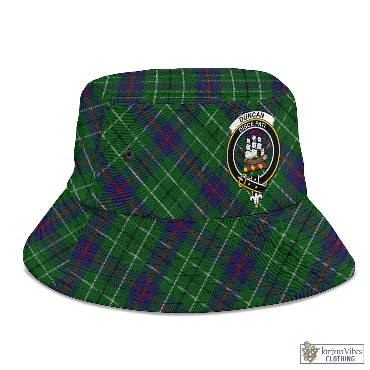 Tartan Vibes Clothing Duncan Tartan Bucket Hat with Family Crest