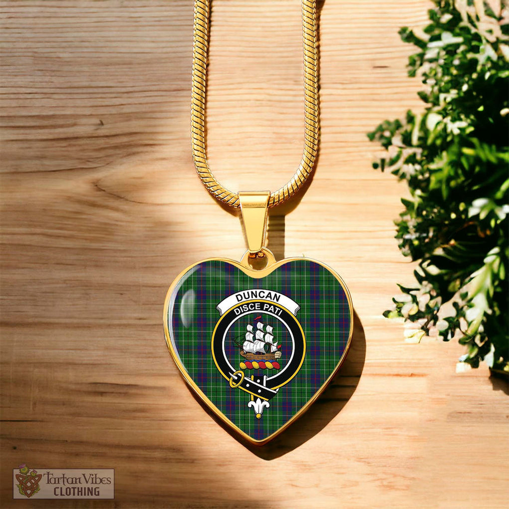 Tartan Vibes Clothing Duncan Tartan Heart Necklace with Family Crest