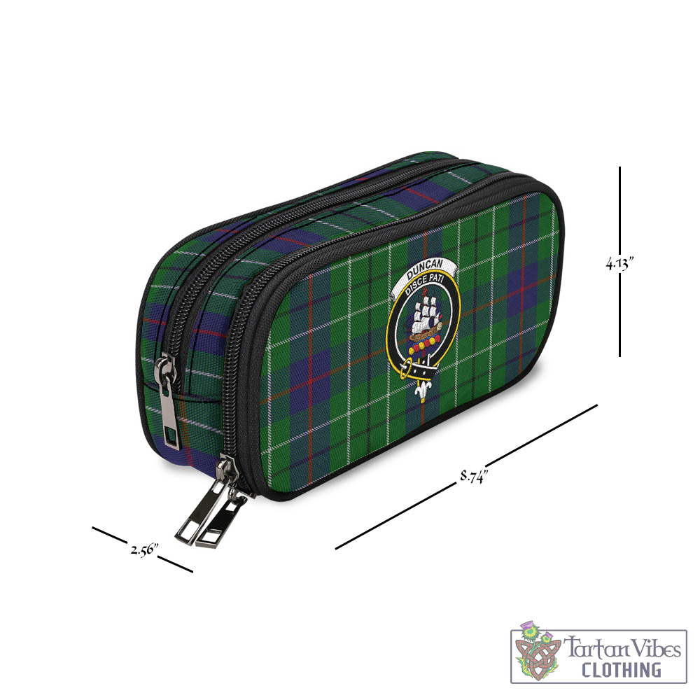 Tartan Vibes Clothing Duncan Tartan Pen and Pencil Case with Family Crest