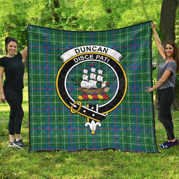 Duncan Ancient Tartan Quilt with Family Crest