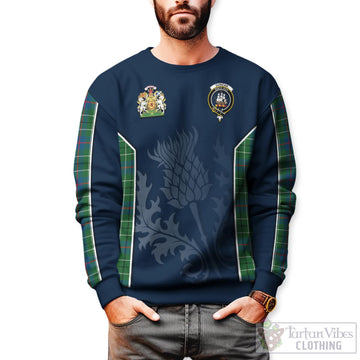 Duncan Ancient Tartan Sweatshirt with Family Crest and Scottish Thistle Vibes Sport Style