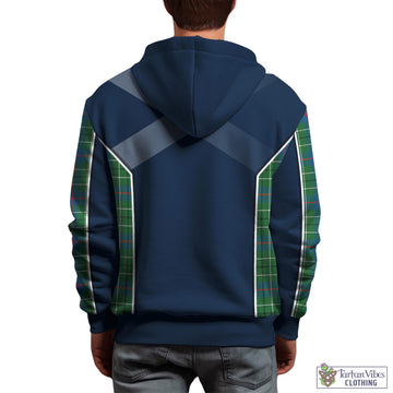Duncan Ancient Tartan Hoodie with Family Crest and Scottish Thistle Vibes Sport Style