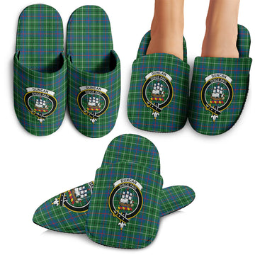 Duncan Ancient Tartan Home Slippers with Family Crest