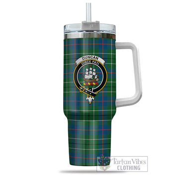 Duncan Ancient Tartan and Family Crest Tumbler with Handle