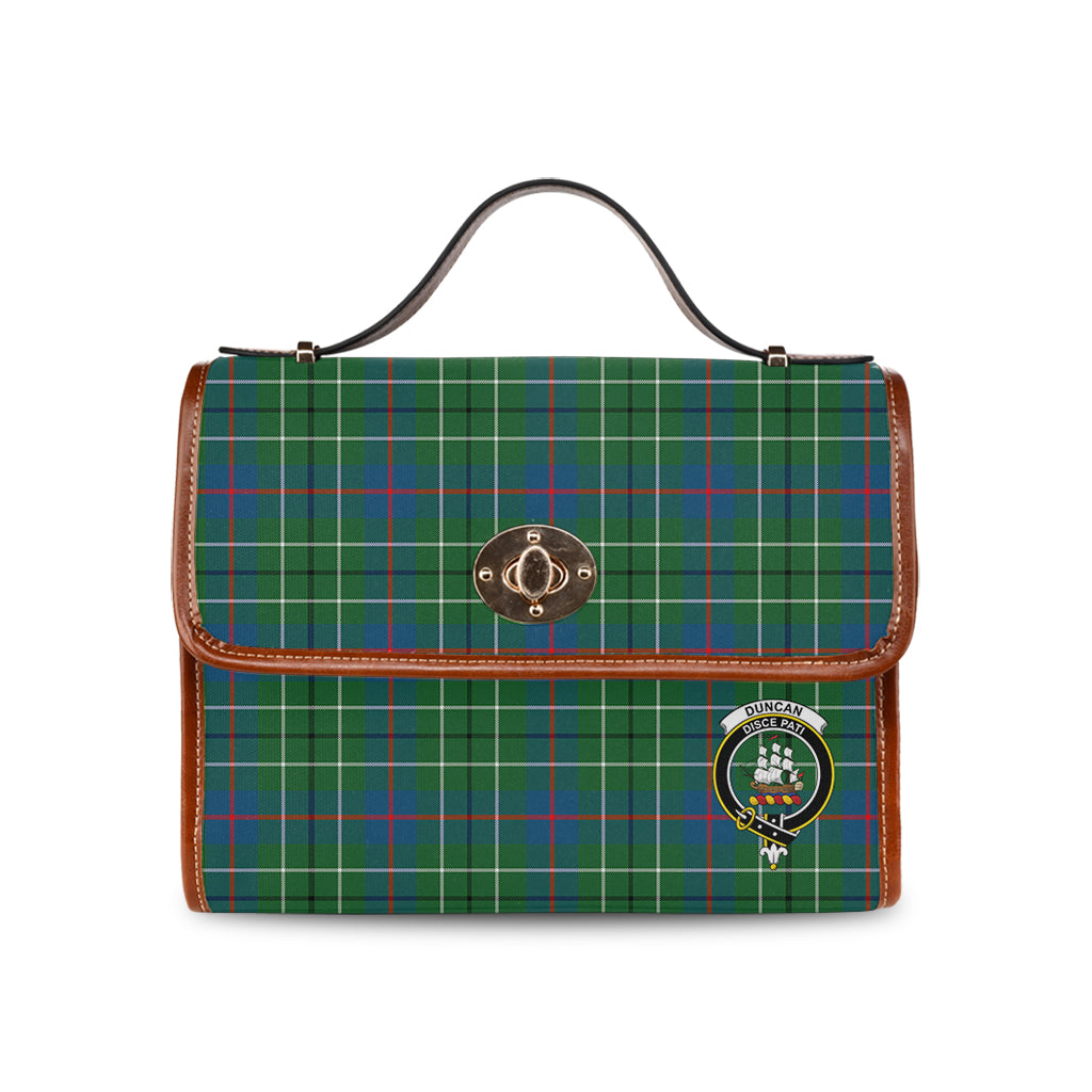 duncan-ancient-tartan-leather-strap-waterproof-canvas-bag-with-family-crest