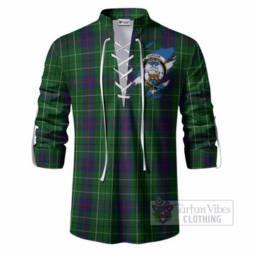 Duncan Clan Crest In Me Tartan Ghillie Shirt Scotland Flag Style