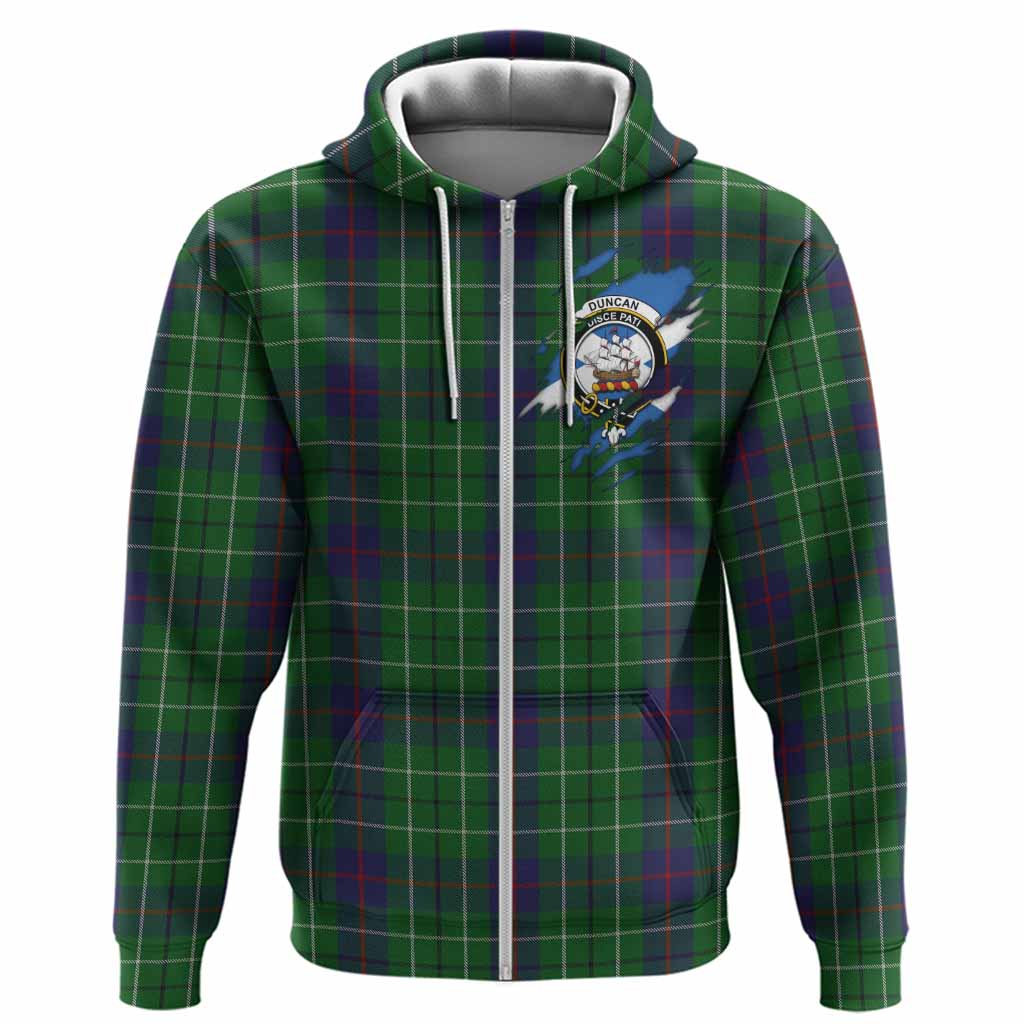 Duncan Clan Crest In Me Tartan Hoodie Scotland Flag Style