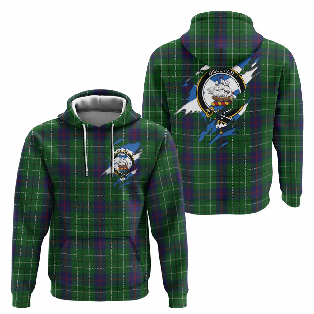 Duncan Clan Crest In Me Tartan Hoodie Scotland Flag Style