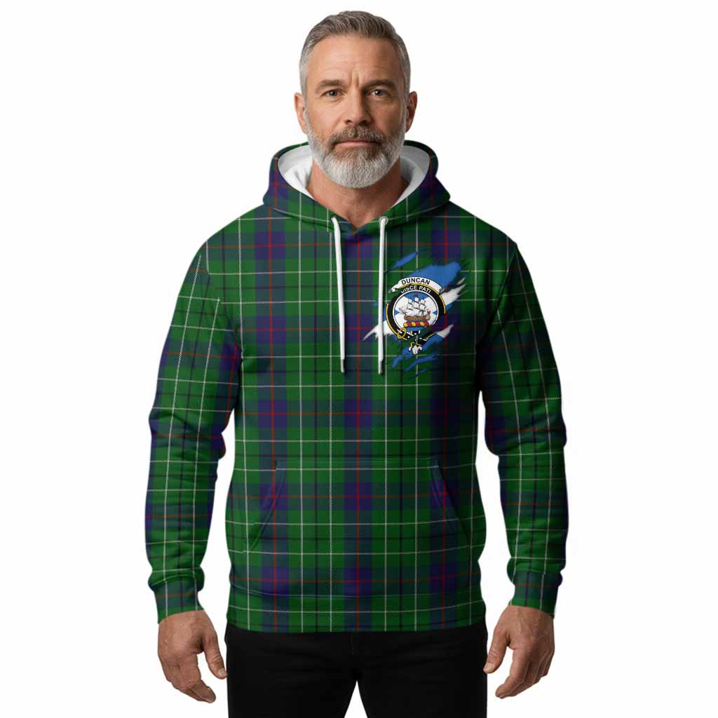Duncan Clan Crest In Me Tartan Hoodie Scotland Flag Style