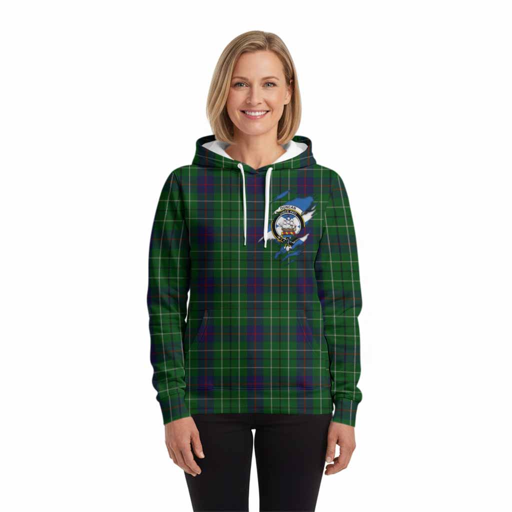 Duncan Clan Crest In Me Tartan Hoodie Scotland Flag Style