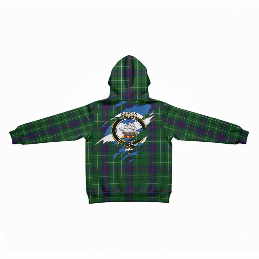 Duncan Clan Crest In Me Tartan Kid Hoodie Scotland Flag Style