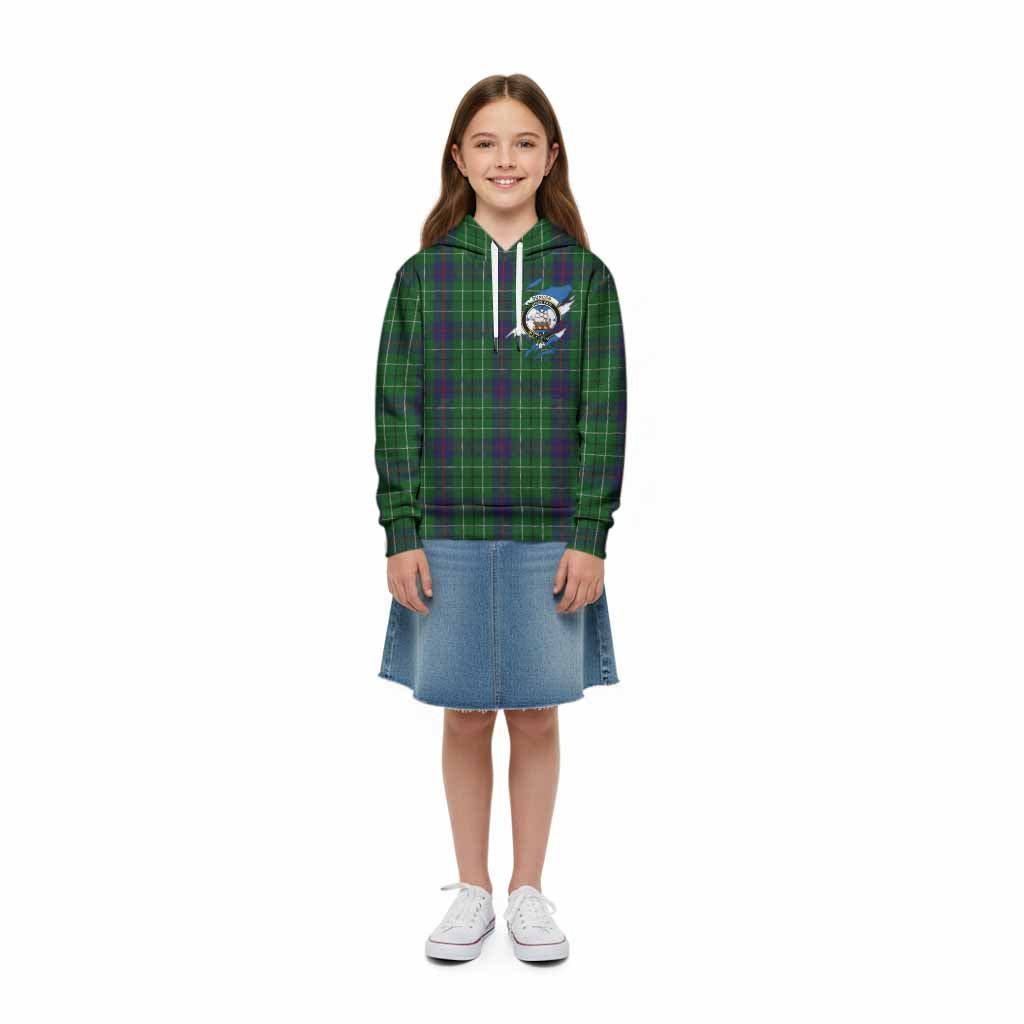 Duncan Clan Crest In Me Tartan Kid Hoodie Scotland Flag Style