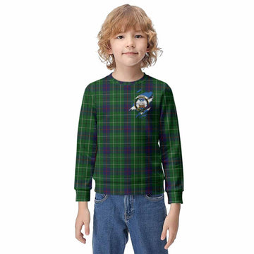 Duncan Clan Crest In Me Tartan Kid Knitted Sweatshirt Scotland Flag Style
