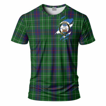 Duncan Clan Crest In Me Tartan T-Shirt Scotland Flag Style
