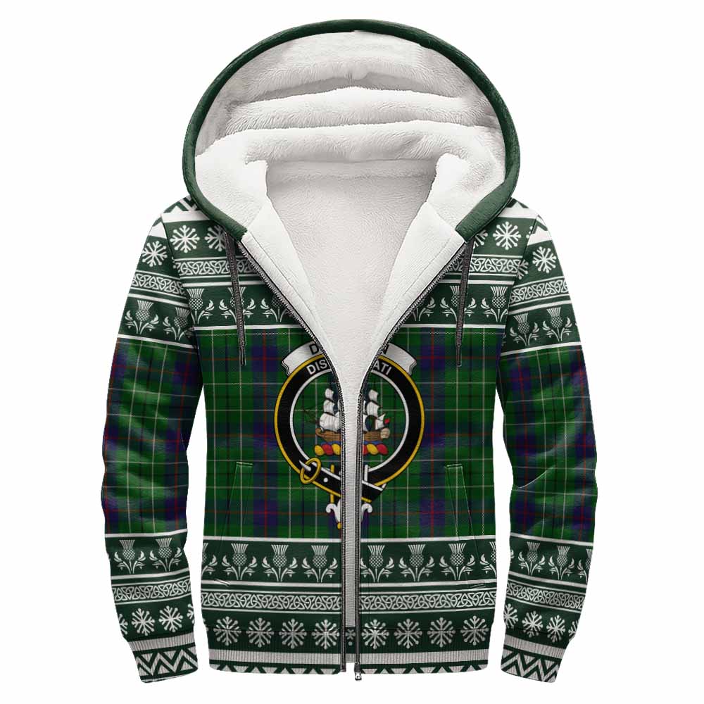 Duncan Clan Tartan Christmas Fleece Hoodie with Family Crest - Tartan Vibes Clothing