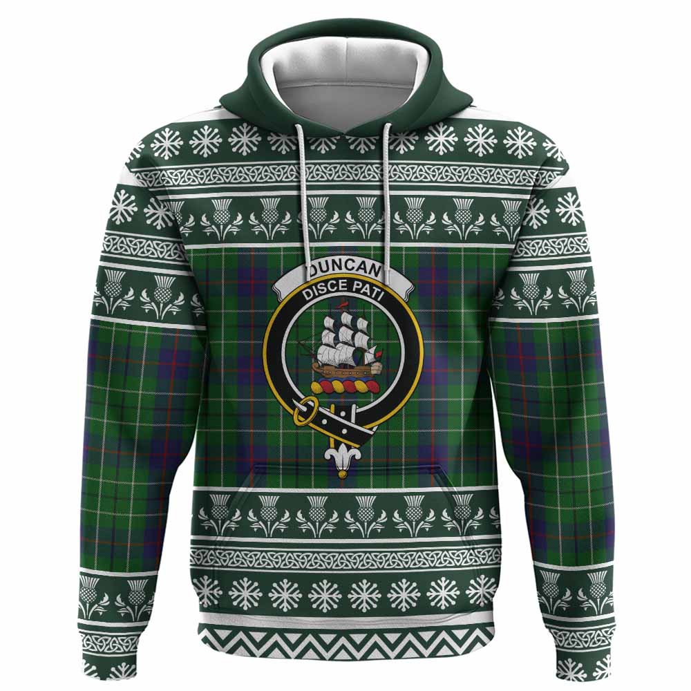 Duncan Clan Tartan Christmas Hoodie with Family Crest - Tartan Vibes Clothing