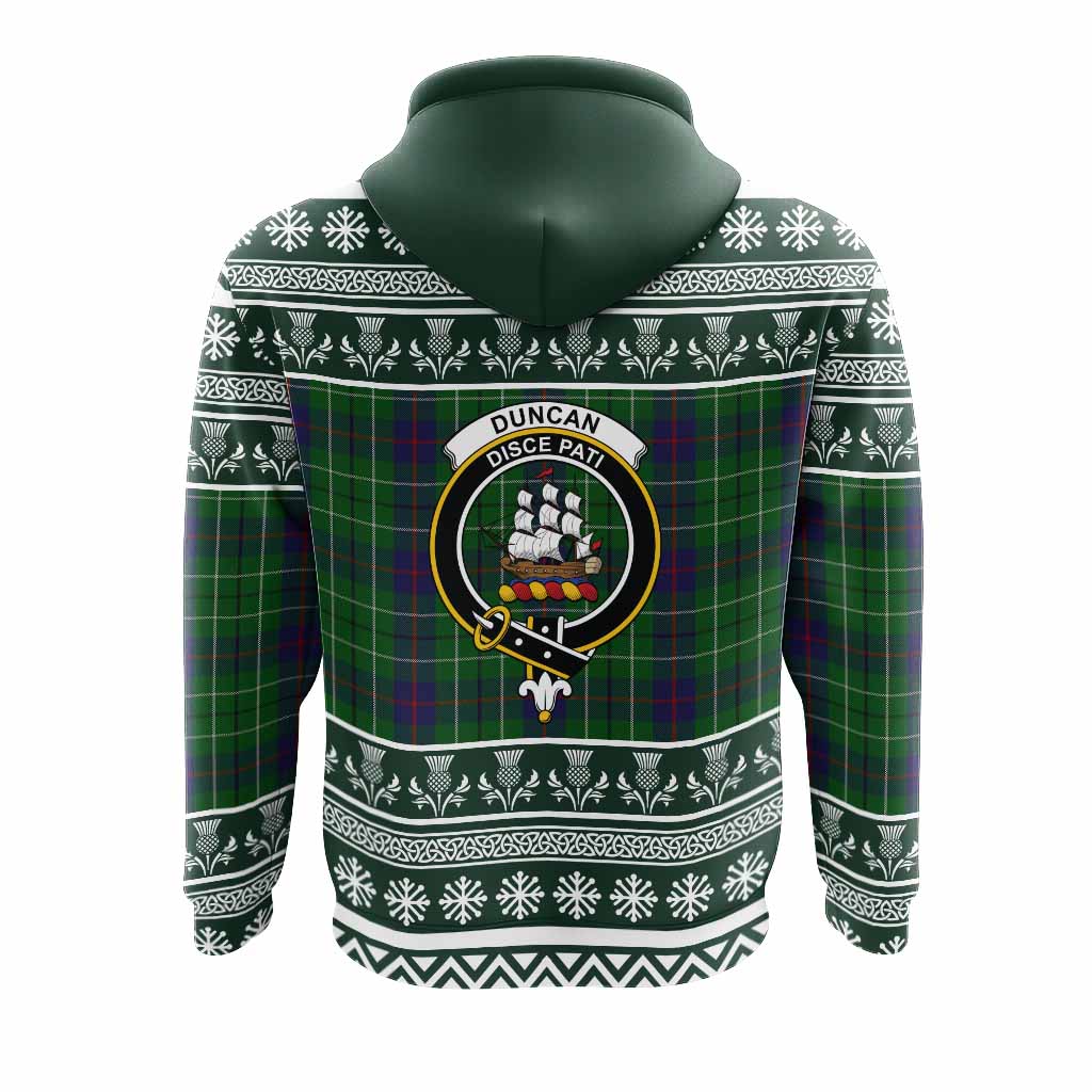 Duncan Clan Tartan Christmas Hoodie with Family Crest - Tartan Vibes Clothing
