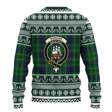 Duncan Clan Tartan Christmas Ugly Sweater with Family Crest