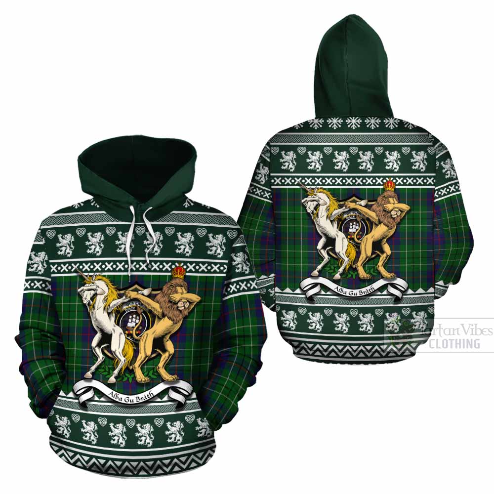 Duncan Clan Tartan Crest Christmas Cotton Hoodie Coat of Arms Funny Style - Tartan Vibes Clothing