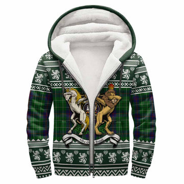 Duncan Clan Tartan Crest Christmas Fleece Hoodie Coat of Arms Funny Style