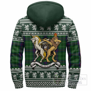 Duncan Clan Tartan Crest Christmas Fleece Hoodie Coat of Arms Funny Style