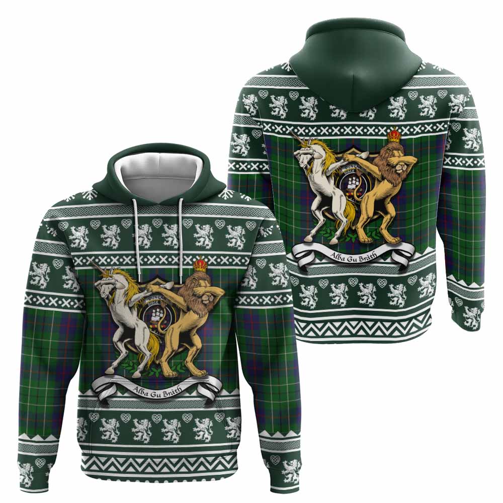 Duncan Clan Tartan Crest Christmas Hoodie Coat of Arms Funny Style - Tartan Vibes Clothing