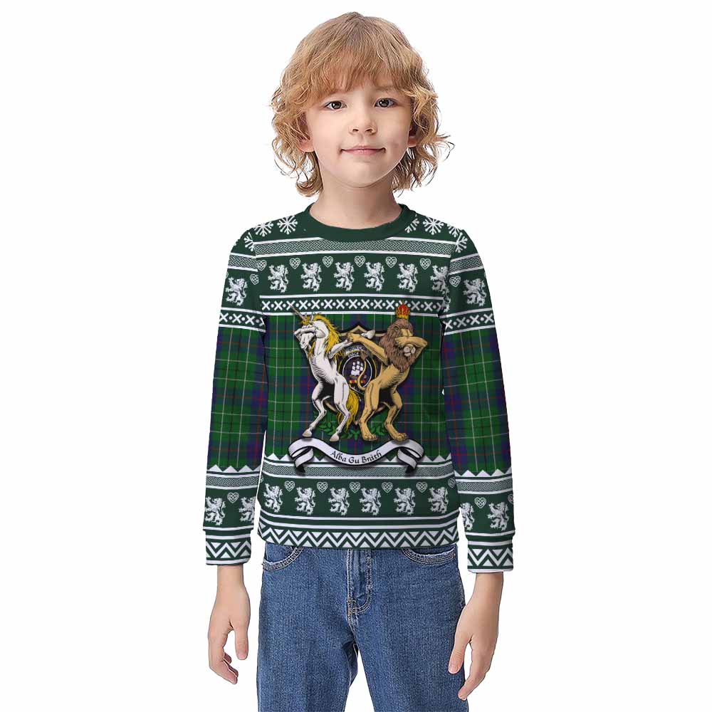 Duncan Clan Tartan Crest Christmas Kid Ugly Sweatshirt Coat of Arms Funny Style - Tartan Vibes Clothing