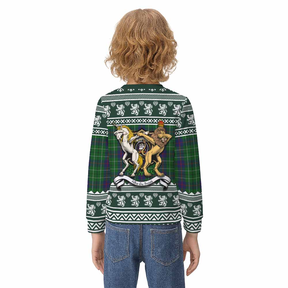 Duncan Clan Tartan Crest Christmas Kid Ugly Sweatshirt Coat of Arms Funny Style - Tartan Vibes Clothing
